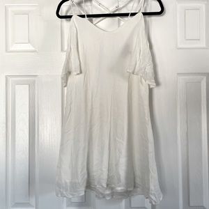 NWOT Lulu’s afterglow white strappy cold shoulder